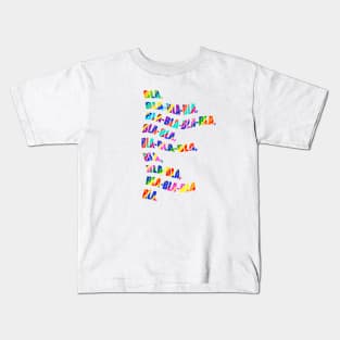 rainbow color blah blah blah Kids T-Shirt